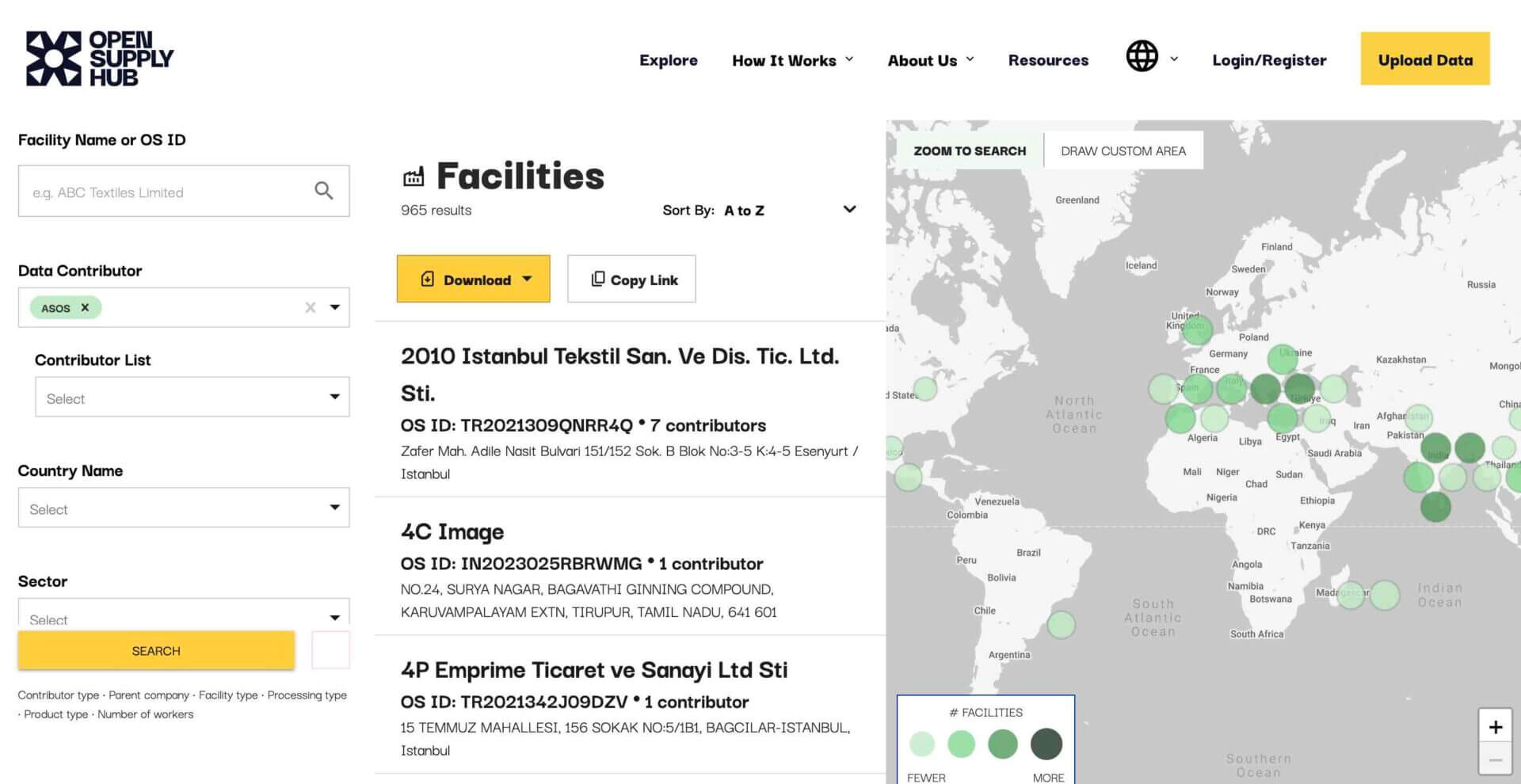 how transparent is ASOS_Supply Chain Map