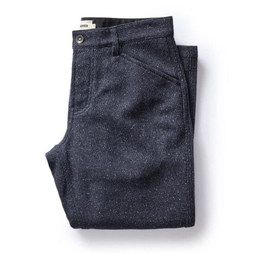 The Camp Pant in Navy Nep Wool