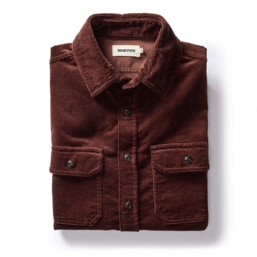 The Connor Shirt in Burgundy Cord