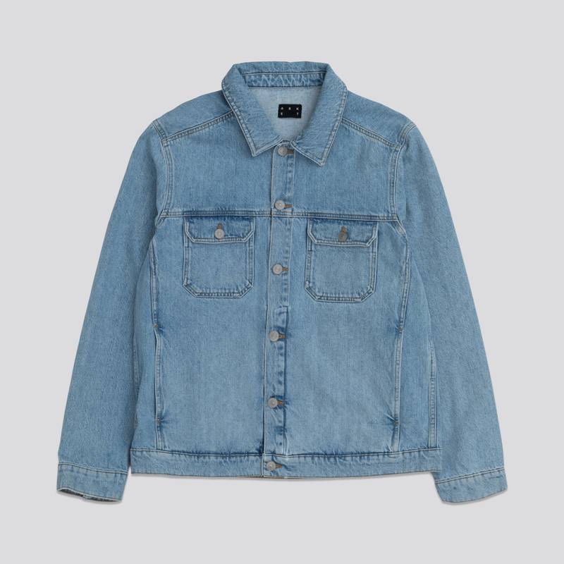 The Washed Denim Jacket Stone Bleach | Eco-Stylist