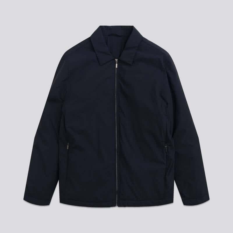 The Zip Jacket Dark Navy | Eco-Stylist