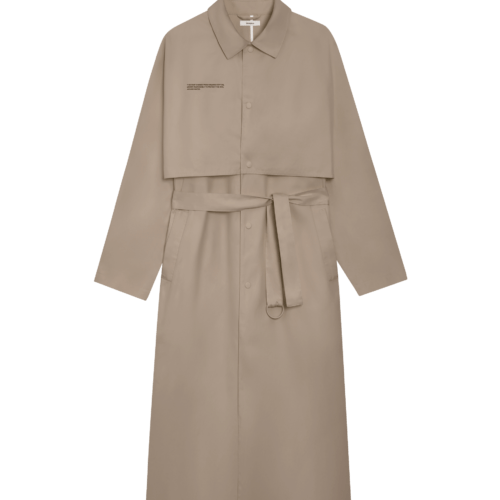 PANGAIA - Cotton Trench Coat - taupe XL