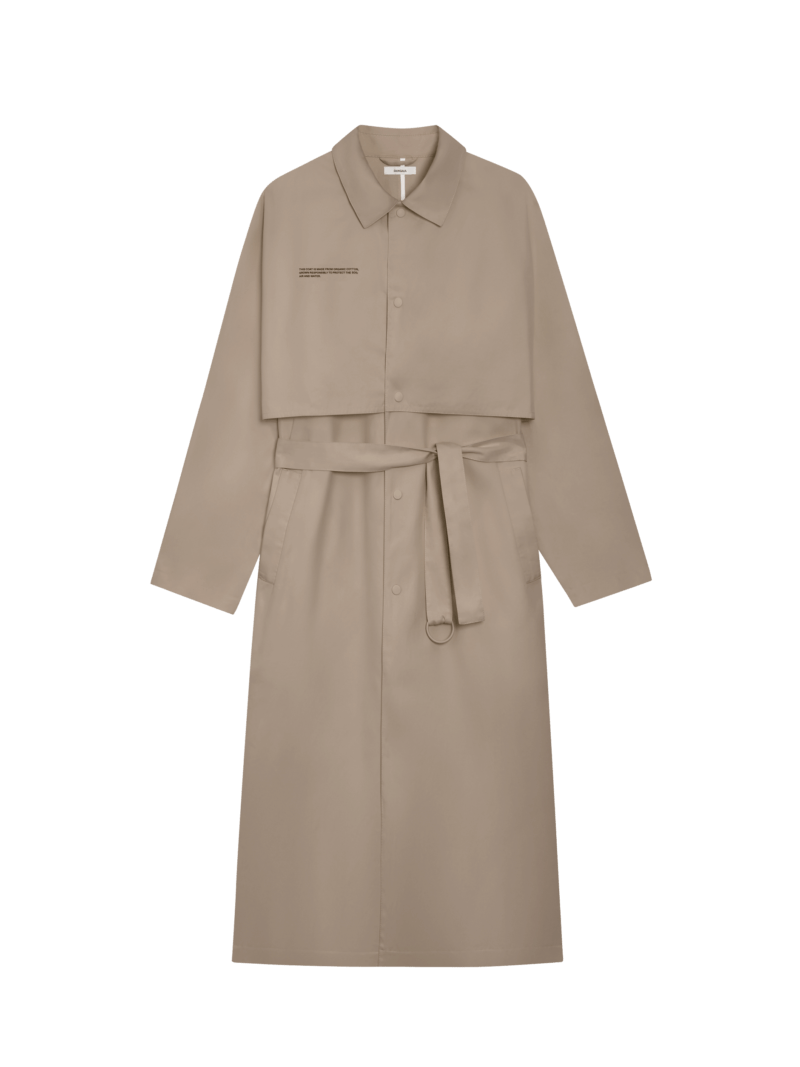 PANGAIA - Cotton Trench Coat - taupe XL