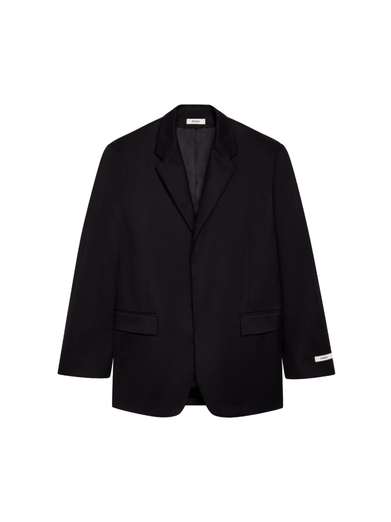 PANGAIA - Men's Cotton Oversized Tailored Blazer - black XS