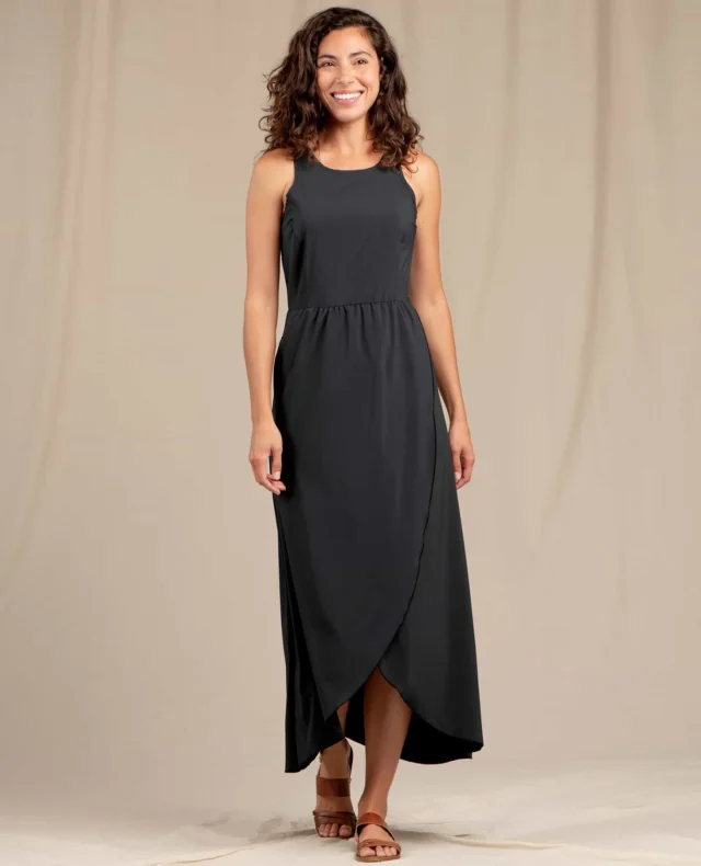 black dress for capsule wardrobe by Toad&Co