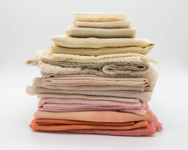 A stack of clothing organic fabrics