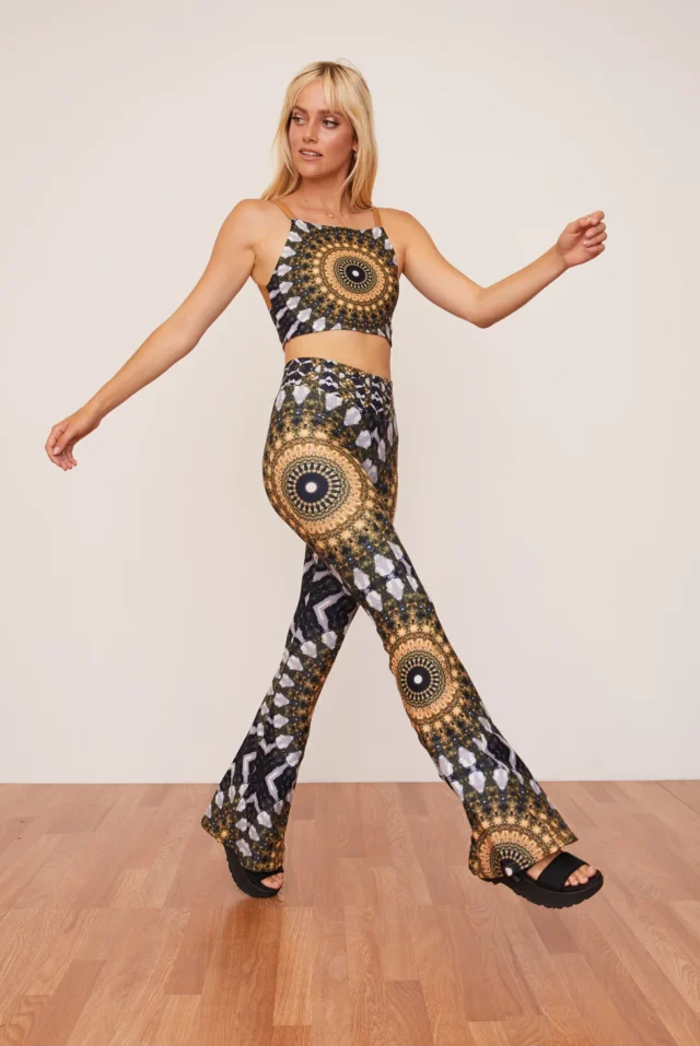 recycled flare leggings by wolven