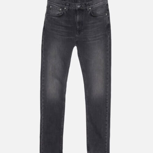 Nudie Jeans Lean Dean Black Eyes Mid Waist Slim Tapered Fit Men's Organic Jeans W26/L28 Sustainable Denim