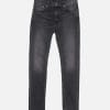 Nudie Jeans Lean Dean Black Eyes Mid Waist Slim Tapered Fit Men's Organic Jeans W26/L28 Sustainable Denim