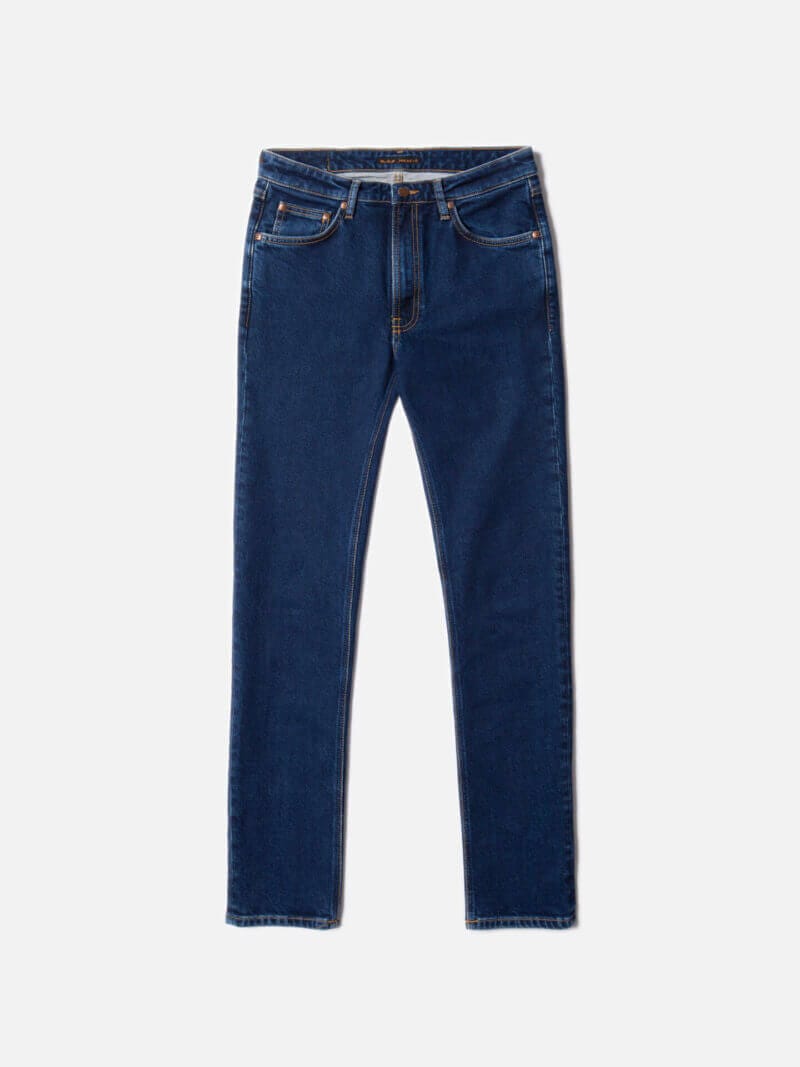 Nudie Jeans Mellow Mae Indigo Rain Slim Fit Mid Waist Straight Fit Women's Organic Jeans W32/L32 Sustainable Denim