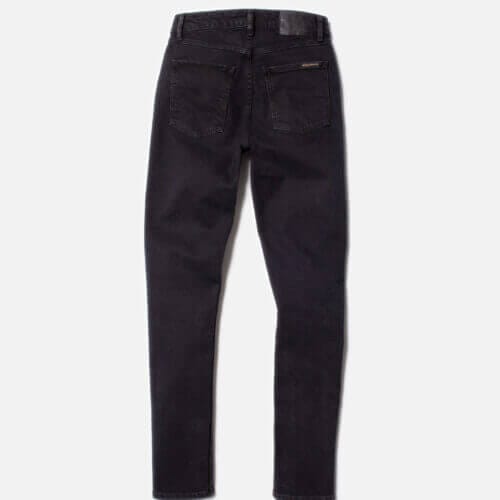 Nudie Jeans Mellow Mae So Black Slim Fit Mid Waist Straight Fit Women's Organic Jeans W34/L34 Sustainable Denim