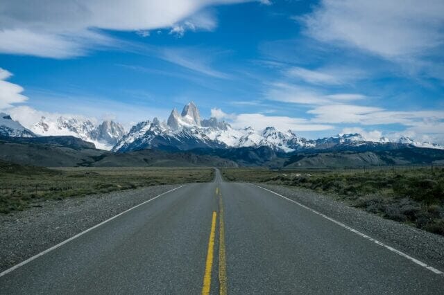Patagonia and sustainability: Road to Patagonia mountain range