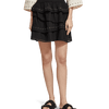 Layered High-Rise Mini Skirt With Eyelet Detail | Black | Size XL | Scotch & Soda
