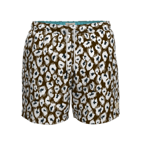 Men's Animal Printed Swim Shorts | Brown | Size Small | Scotch & Soda