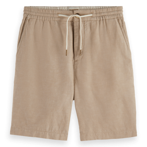 Men's Fave Cotton-Linen Twill Bermuda Shorts | Beige | Size 33 | Scotch & Soda