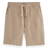 Men's Fave Cotton-Linen Twill Bermuda Shorts | Beige | Size 33 | Scotch & Soda