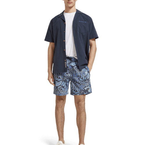 Men's Floral Printed Swim Shorts | Blue | Size XL | Scotch & Soda