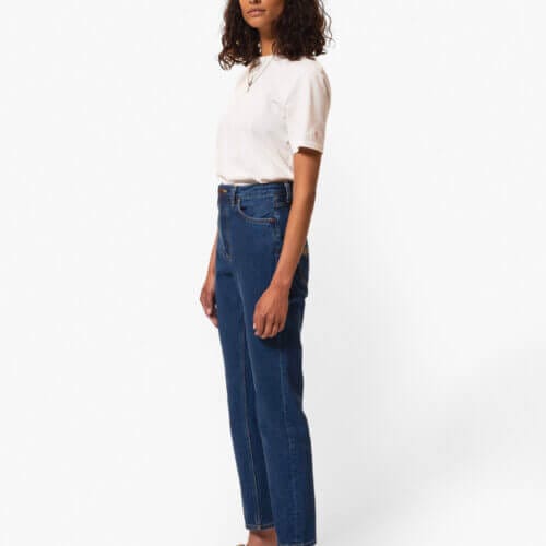 Nudie Jeans Breezy Britt 70's Day Dream High Waist Regular Tapered Fit Women's Organic Jeans W33/L28 Sustainable Denim