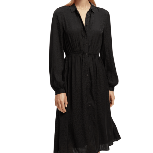 Women's Relaxed Fit Shirt Dress | Black | Size Small | Scotch & Soda
