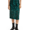 Women's Sequin-Embellished Pencil Midi Skirt | Green | Size XS | Scotch & Soda