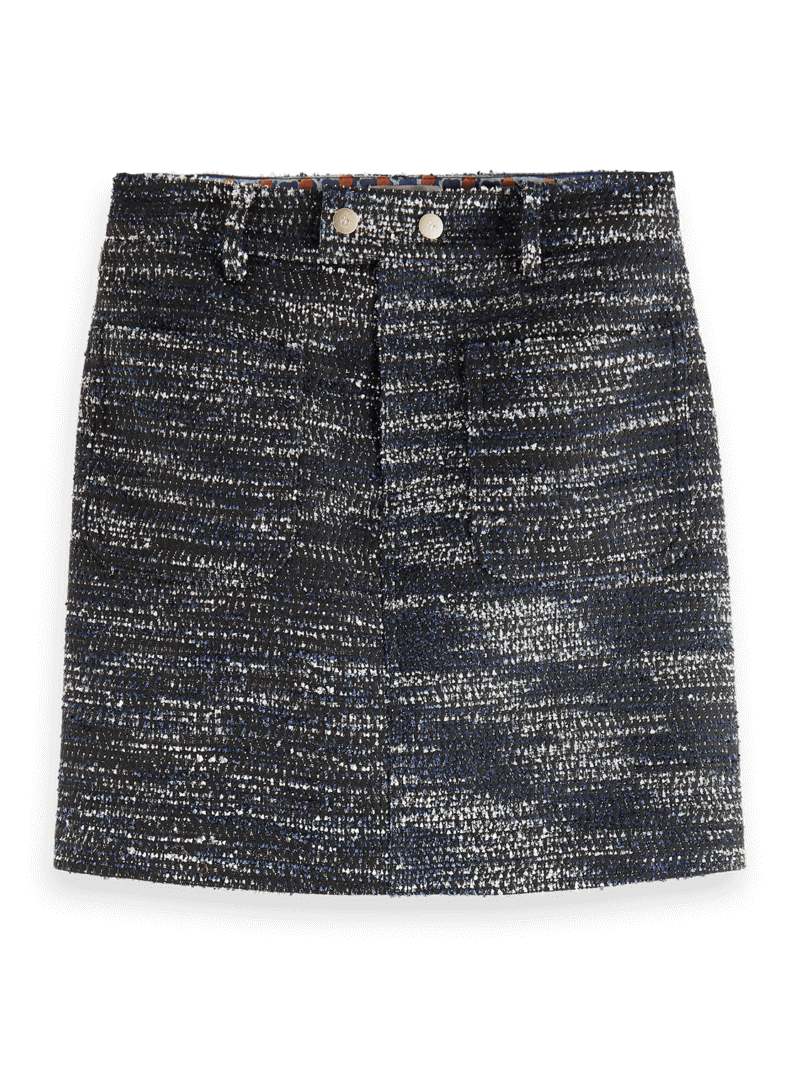 Women's Tweed Mini Skirt | Blue | Size Large | Scotch & Soda