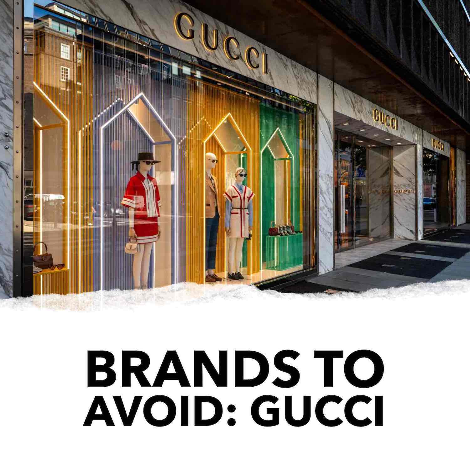 brands to avoid gucci