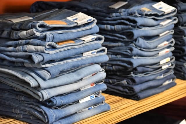 jeans in a clothing store