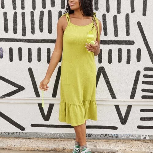 Dandelion Midi Dress Lime Texture / XL
