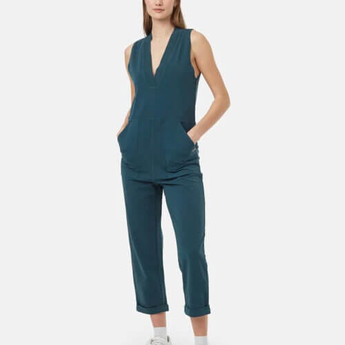French Terry V-Neck Jumpsuit