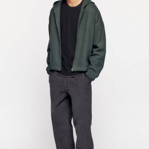 Kotn Men's Cozy Zip Hoodie in Green, Size 2XS
