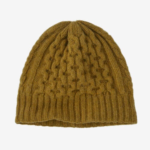 Patagonia Coastal Cable Knit Beanie in Cosmic Gold - Winter Beanies - Recycled Nylon/Recycled Polyester/Recycled Wool