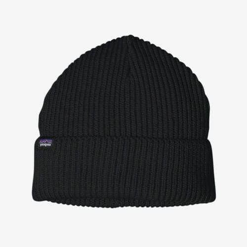 Patagonia Fisherman's Rolled Beanie in Black - Winter Beanies - Recycled Polyester