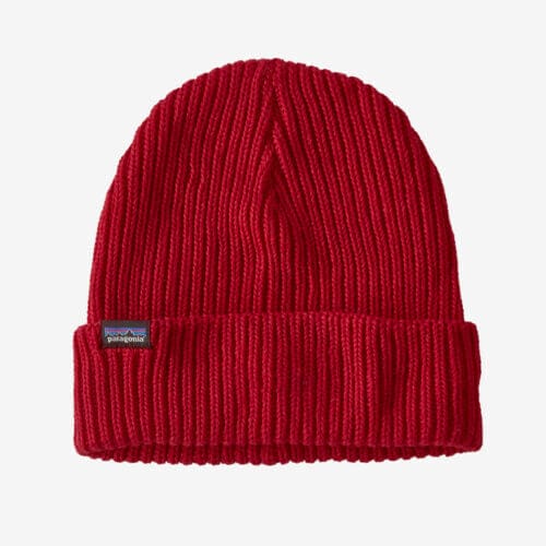 Patagonia Fisherman's Rolled Beanie in Touring Red - Winter Beanies - Recycled Polyester
