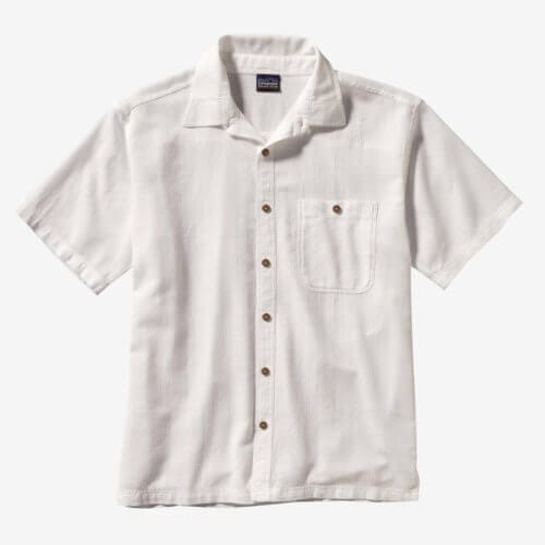Patagonia Men's A/C® Button-Up Shirt in White, Medium - Organic Cotton
