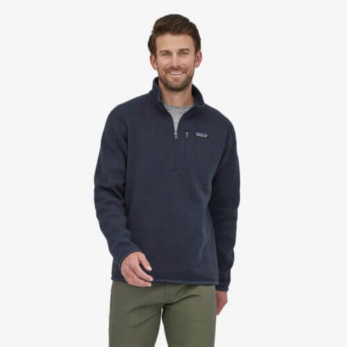Patagonia Men's Better Sweater® 1/4-Zip Fleece in New Navy, Extra Small - Pullovers - Recycled Polyester