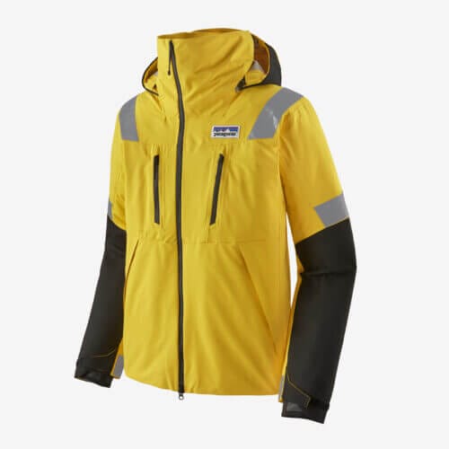 Patagonia Men's Big Water Foul Weather Jacket in Storm Yellow, Extra Small - Recycled Nylon/Recycled Polyester/Nylon