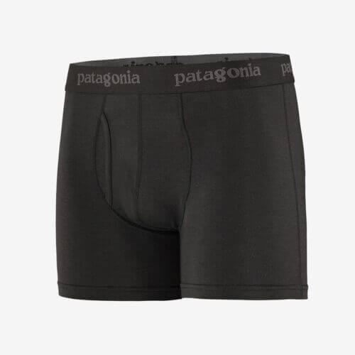 Patagonia Men's Essential Boxer Briefs - 3" Inseam in Black, Large - Spandex/Tencel Lyocell