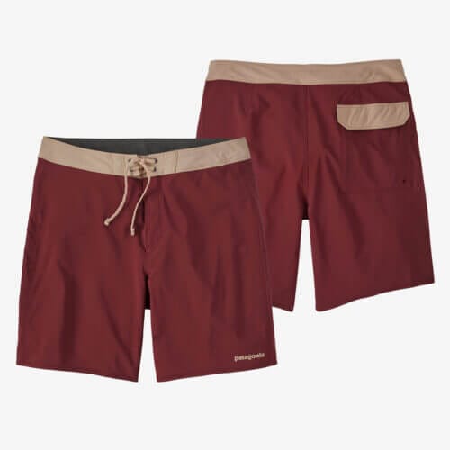 Patagonia Men's Hydropeak Boardshorts - 18" Inseam in Sequoia Red, Size 44 - Recycled Polyester/Spandex