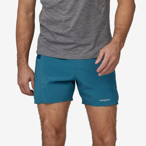 Patagonia Men's Strider Pro Running Shorts - 5" Inseam in Wavy Blue, Small - Short Length - Trail Running Shorts - Recycled Polyester/Spandex