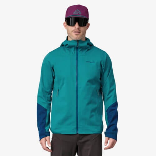 Patagonia Men's Upstride Backcountry Ski Jacket in Belay Blue, Small - Ski & Snowboard Jackets - Recycled Polyester/Nylon/Polyester