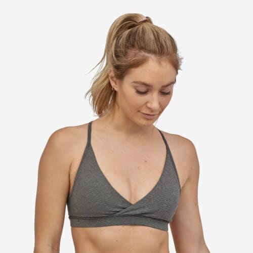 Patagonia Women's Cross Beta Sports Bra in Forge Grey, Small - Short Length - Recycled Polyester/Nylon/Polyester