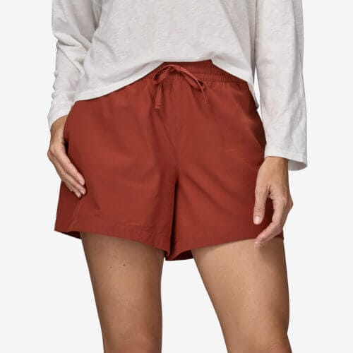 Patagonia Women's Fleetwith Shorts - 5" Inseam in Mangrove Red, Small - Short Length - Casual Shorts - Recycled Polyester/Spandex