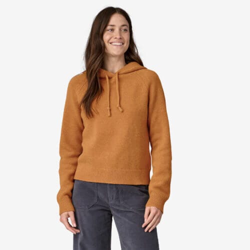 Patagonia Women's Recycled Wool-Blend Hooded Pullover Sweater in Dyno White, Extra Small - Sweaters - Recycled Nylon/Recycled Wool/Nylon