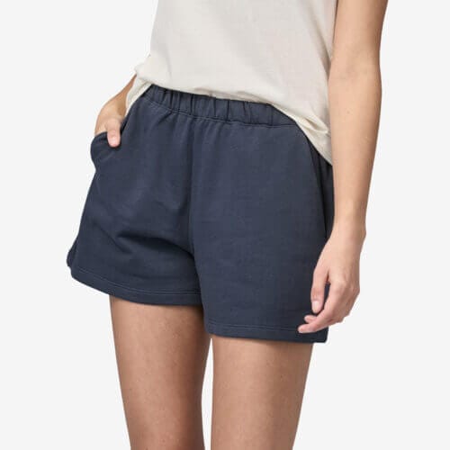 Patagonia Women's Regenerative Organic Certified® Cotton Essential Shorts - 4" Inseam in Smolder Blue, Small - Short Length - Casual Shorts