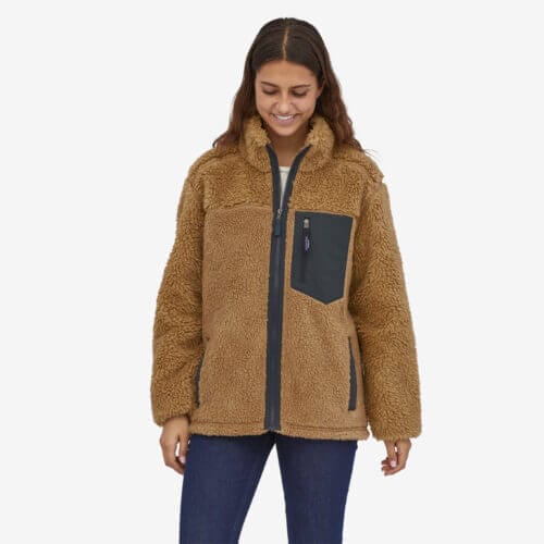 Patagonia Women's Retro-X® Fleece Coat in Nest Brown, Extra Small - Fleece Jackets - Recycled Polyester/Nylon/Polyester