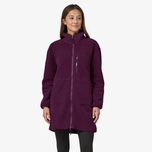 Patagonia Women's Synchilla® Fleece Coat in Nickel, Extra Small - Fleece Jackets - Recycled Nylon/Recycled Polyester/Nylon