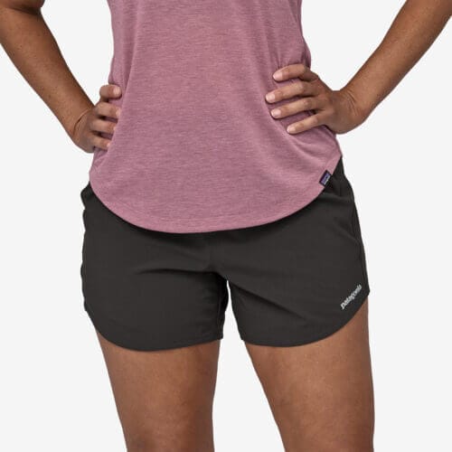 Patagonia Women's Trailfarer Running Shorts - 4½" Inseam in Black, Small - Short Length - Trail Running Shorts - Recycled Polyester/Spandex