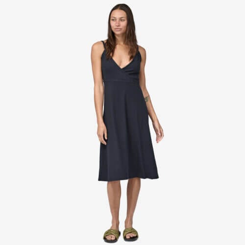 Patagonia Women's Wear With All Wrap Dress in Pitch Blue, Extra Small - Outdoor Dresses - Hemp/Organic Cotton