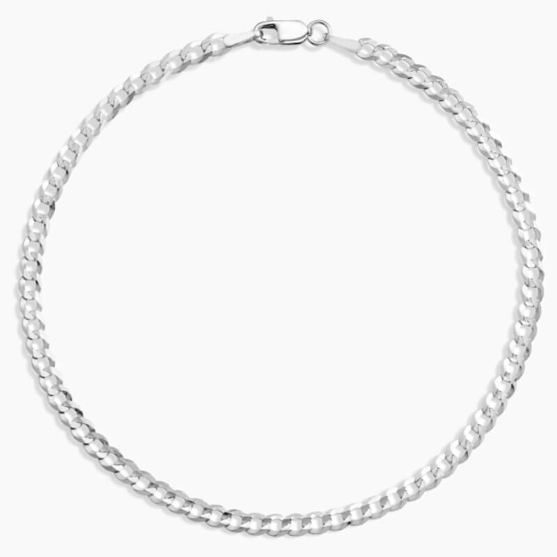 Silver Blake 8.5 in. Curb Chain Bracelet (3mm)