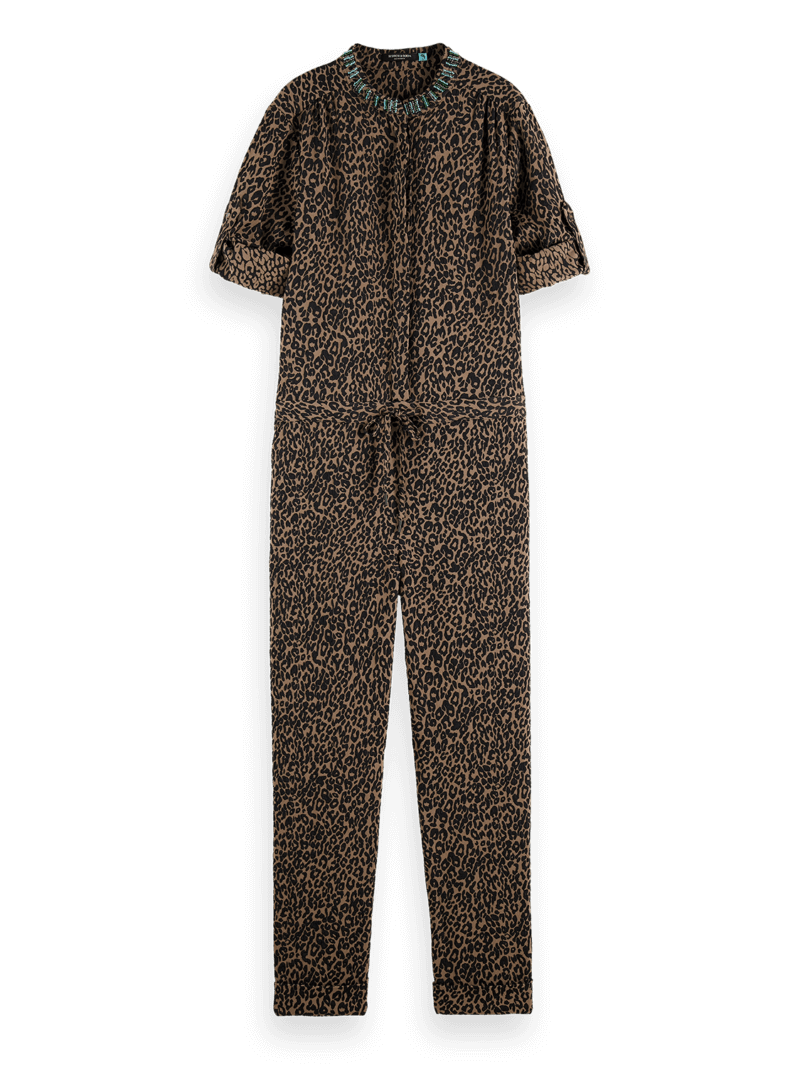 Women's Leopard Print Jumpsuit | Multicolor | Size 40 | Scotch & Soda